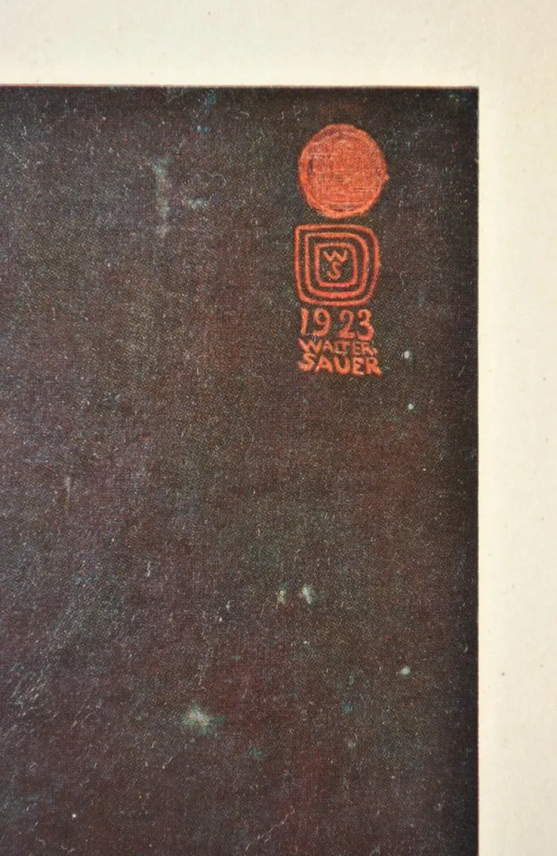 Pamono Walter Sauer, Vice, Signed Engraving