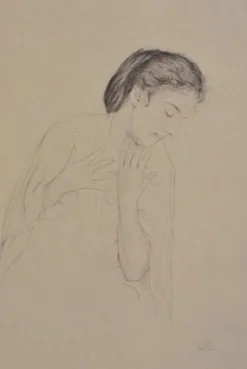 Pamono Walter Sauer, Woman in Profile, Signed Engraving> Prints & Multiples