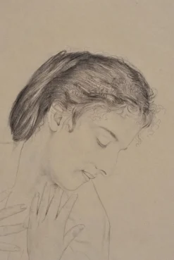Pamono Walter Sauer, Woman in Profile, Signed Engraving><noscript><img width=