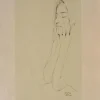 Pamono Walter Sauer, Woman with Closed Eyes, Signed Engraving> Prints & Multiples