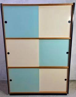 Pamono Wardrobe with Sliding Doors, 1970s><noscript><img width=