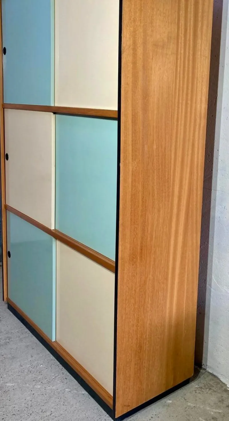 Pamono Wardrobe with Sliding Doors, 1970s> Cabinets & Wardrobes