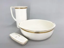 Best Pamono Wash Bowl and Pitcher Set from Villeroy & Boch, 1890s, Set of 3