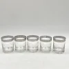 Pamono Water or Whiskey Glasses in Murano Glass with Medici Decor and Platinum Edge, Italy, Set of 5> Glassware