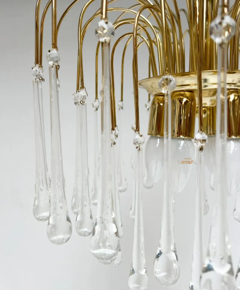 Sale Pamono Waterfall Chandelier in Murano Glass, 1970s