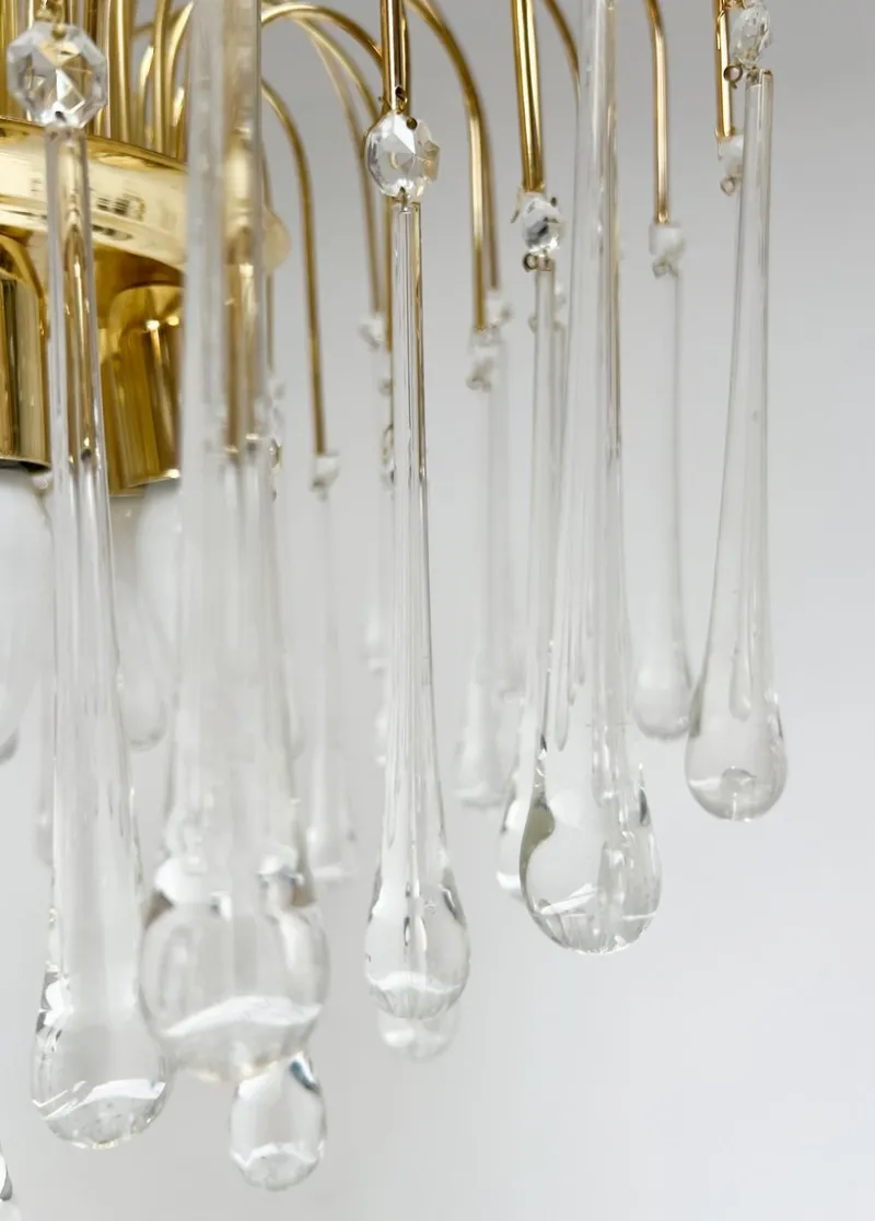 Sale Pamono Waterfall Chandelier in Murano Glass, 1970s