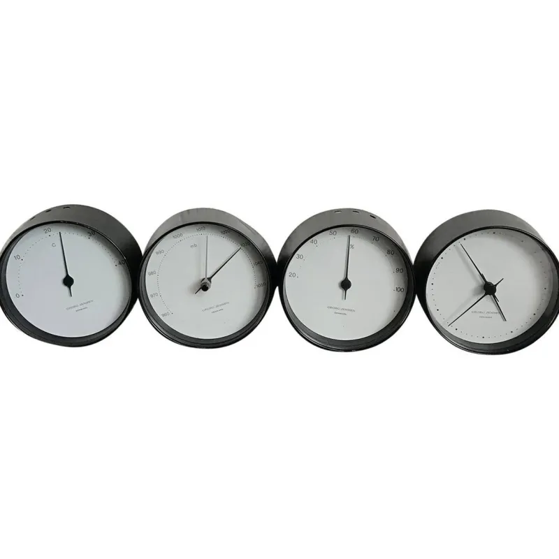 Pamono Weather Station Set by Henning Koppel, 1970s, Set of 4> Clocks
