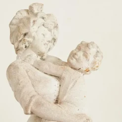 Clearance Pamono Weathered Cast Stone Woman with Child Garden Statue, 1940s