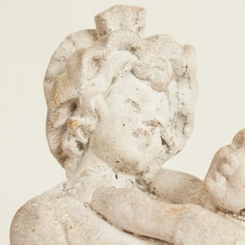 Clearance Pamono Weathered Cast Stone Woman with Child Garden Statue, 1940s