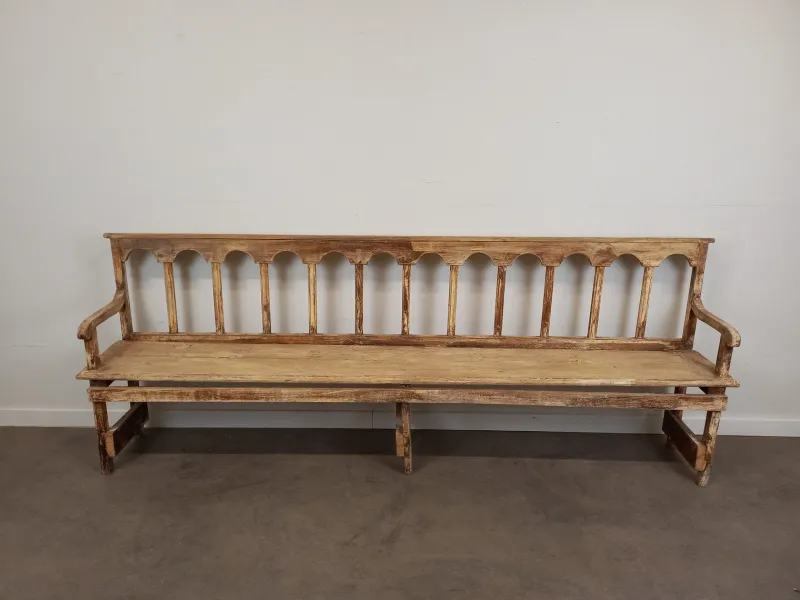 Pamono Weathered Church Bench> Benches