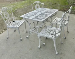 Discount Pamono Weathered Metal Garden Set, 1970s, Set of 5