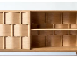 Sale Pamono Weave Double Sided Credenza in Oak Wood by Dahlén Lukas