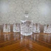 Pamono Whiskey Lowball Glasses and Decanter from RCR Cristalleria Italiana, Set of 7> Tabletop