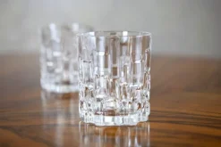 Pamono Whiskey Lowball Glasses and Decanter from RCR Cristalleria Italiana, Set of 7><noscript><img width=