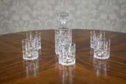Pamono Whiskey Lowball Glasses and Decanter from RCR Cristalleria Italiana, Set of 7><noscript><img width=