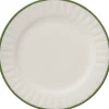 Sale Pamono White & Green Wicker Plates from Este Ceramiche, Set of 6