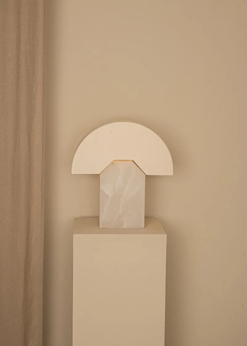 Pamono White Alabaster Edna Table Lamp by Simone & Marcel> Table Lamps