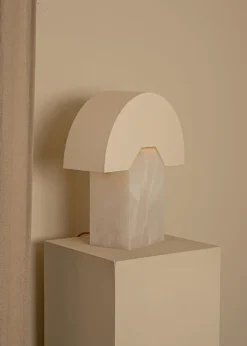 Pamono White Alabaster Edna Table Lamp by Simone & Marcel><noscript><img width=