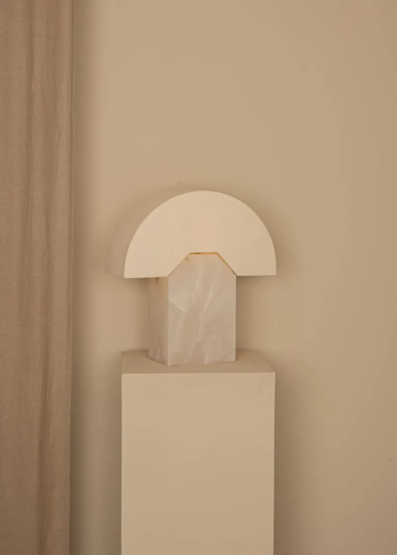Pamono White Alabaster Edna Table Lamp by Simone & Marcel> Table Lamps