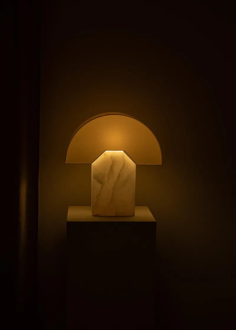Pamono White Alabaster Edna Table Lamp by Simone & Marcel> Table Lamps