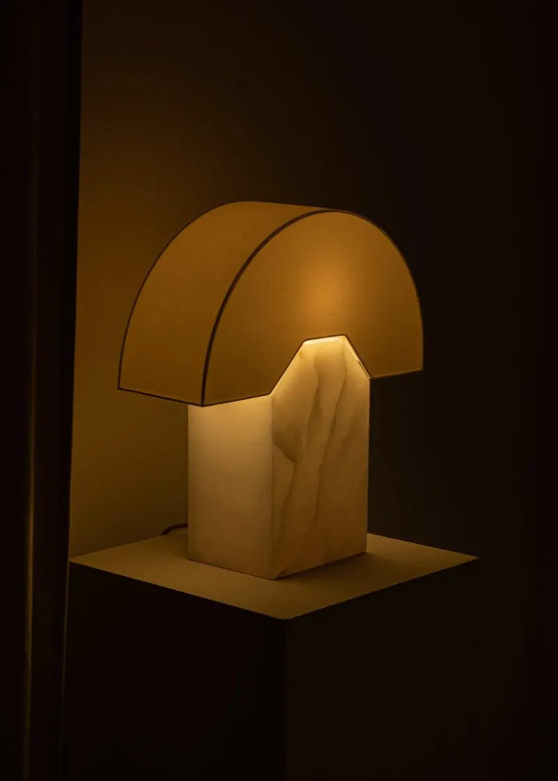 Pamono White Alabaster Edna Table Lamp by Simone & Marcel> Table Lamps
