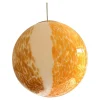 Pamono White and Amber Spots Sphere Pendant Light in Murano Glass by Simoeng> Ceiling Lights