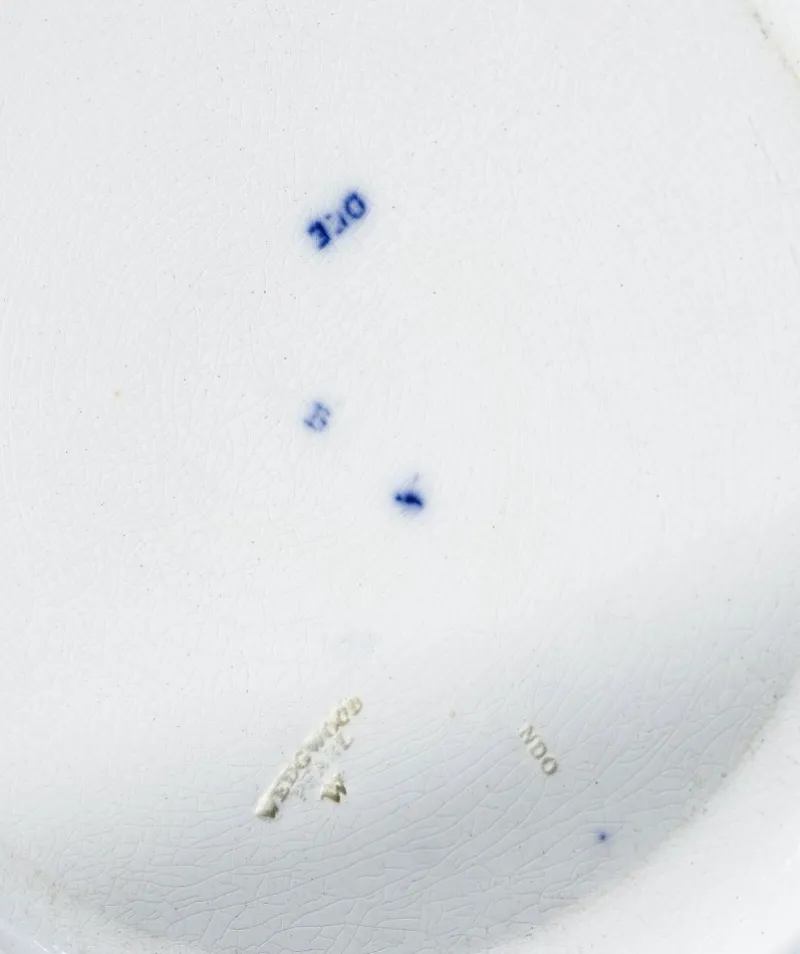 Pamono White and Blue Table Service, Set of 40> Dinner Plates & Bowls