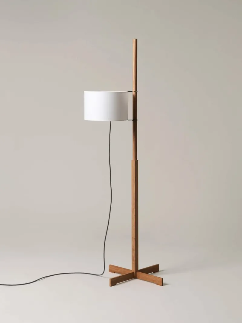 Pamono White and Oak TMM Floor Lamp by Miguel Milá> Floor Lamps