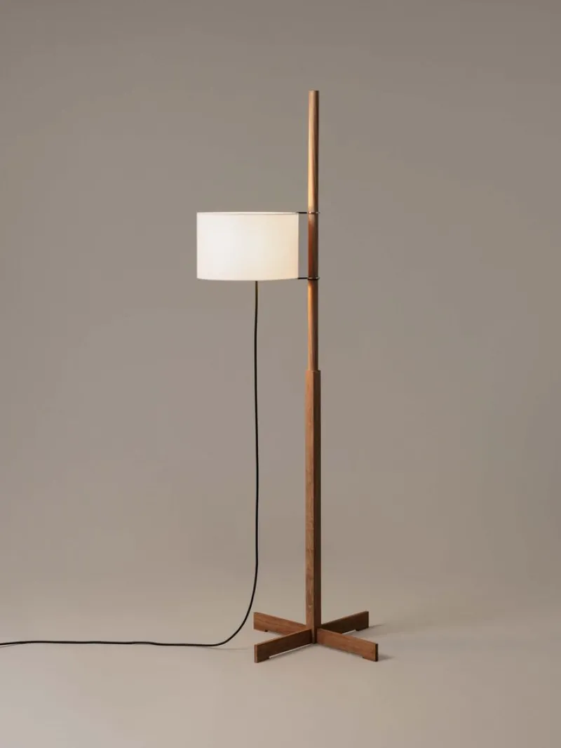 Pamono White and Oak TMM Floor Lamp by Miguel Milá> Floor Lamps