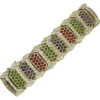 Pamono White and Rose Gold Link Bracelet with White Diamonds and Rubies> Bracelets
