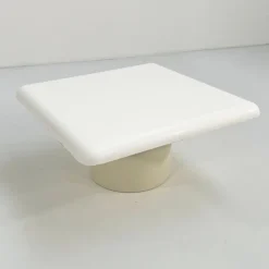 Pamono White Ara Coffee Table by Vico Magistretti for Artemide, 1960s><noscript><img width=
