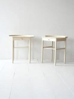 Best Pamono White Bedside Tables by Sven Engström & Gunnar Myrstrand for Bodafors, 1960s, Set of 2