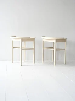 Best Pamono White Bedside Tables by Sven Engström & Gunnar Myrstrand for Bodafors, 1960s, Set of 2