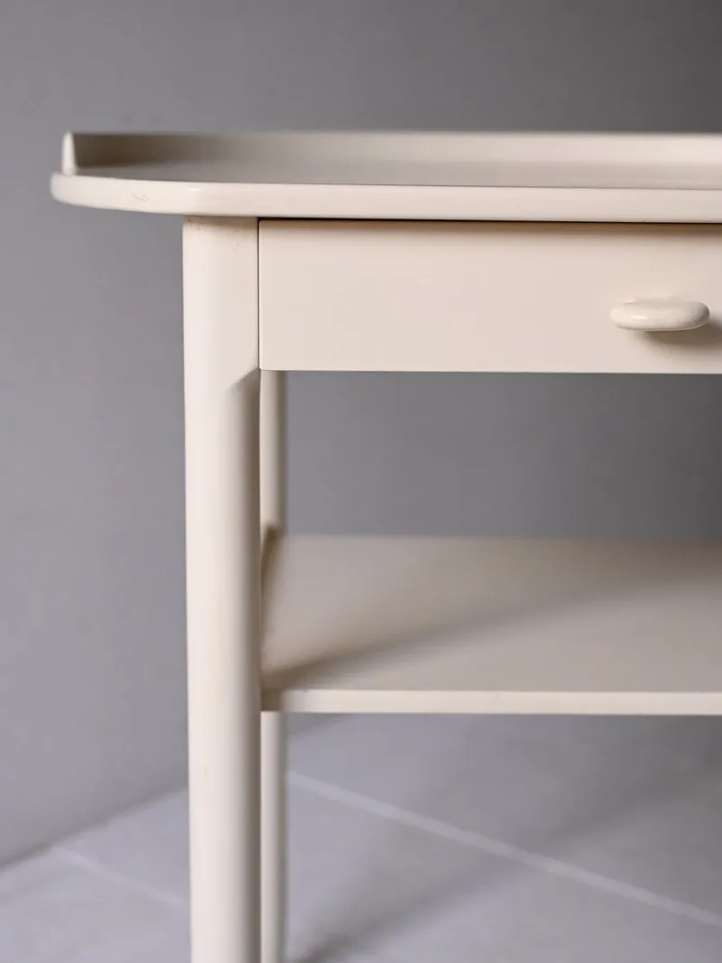 Best Pamono White Bedside Tables by Sven Engström & Gunnar Myrstrand for Bodafors, 1960s, Set of 2