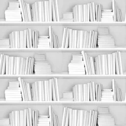 Online Pamono White Bookshelf Wallpaper