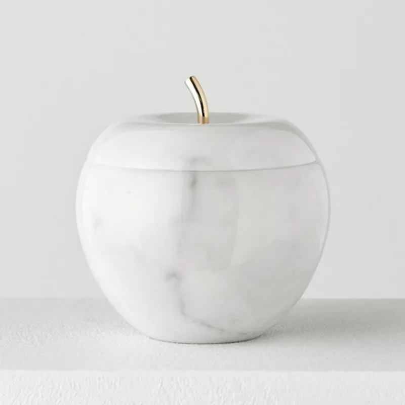 Online Pamono White Carrara Marble and Brass Mirror Apple Box