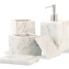 Pamono White Carrara Marble Bathroom Set from FiammettaV Home Collection, Set of 4> Tabletop