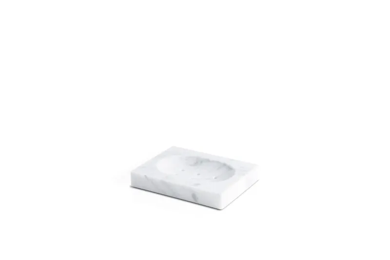 Pamono White Carrara Marble Bathroom Set from FiammettaV Home Collection, Set of 4> Tabletop