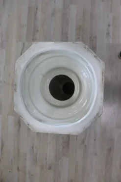 Pamono White Ceramic Column by Bassano><noscript><img width=