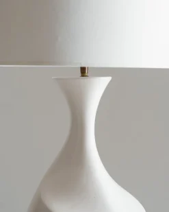 Best Pamono White Ceramic Lamp from Galibert, 1960s