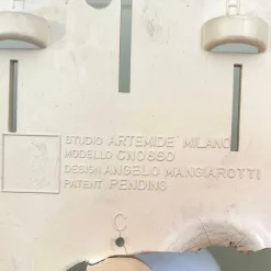 Pamono White Cnosso Wall Lamp by Angelo Mangiarotti for Artemide, 1960s><noscript><img width=
