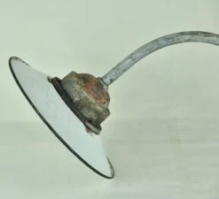 Pamono White Enameled Metal Garden Light, 1940s><noscript><img width=