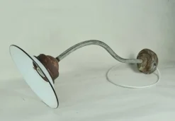 Pamono White Enameled Metal Garden Light, 1940s> Garden Lighting
