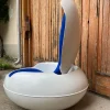 Clearance Pamono White Garden Egg Chair by Peter Ghyczy, 1968