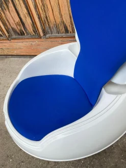Clearance Pamono White Garden Egg Chair by Peter Ghyczy, 1968