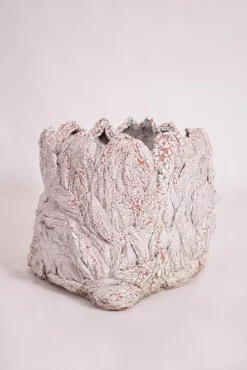 Pamono White Glazed Ceramic Planter by Helder, 2023> Planters And Jardiniere