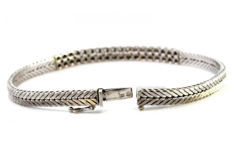 Pamono White Gold Bracelet with Brilliant-Cut Diamonds> Bracelets