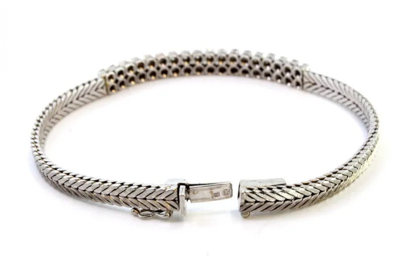 Pamono White Gold Bracelet with Brilliant-Cut Diamonds> Bracelets