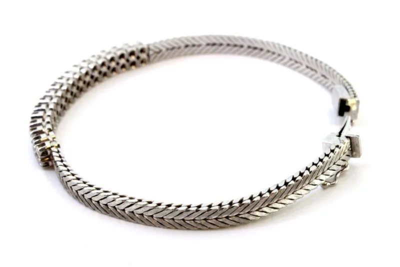 Pamono White Gold Bracelet with Brilliant-Cut Diamonds> Bracelets