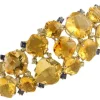 Online Pamono White Gold Bracelet with Topazs and Sapphires and Diamonds